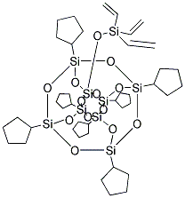 (TRIVINYLSILYLOXY)HEPTACYCLOPENTYLPENTACYCLOOCTASILOXANE Struktur