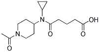 5-((1-ACETYLPIPERIDIN-4-YL)CYCLOPROPYLAMINO)-5-OXOPENTANOIC ACID Struktur