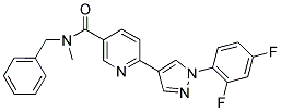 N-BENZYL-6-[1-(2,4-DIFLUOROPHENYL)-1H-PYRAZOL-4-YL]-N-METHYLNICOTINAMIDE Struktur