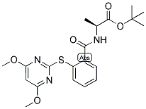 (2S)-2-[2-[(4,6-DIMETHOXYPYRIMIDIN-2-YL)THIO]BENZAMIDO]PROPANOIC ACID, TERT-BUTYL ESTER Struktur