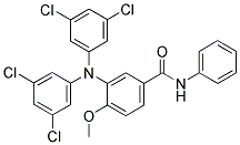 N-PHENYL-3-[BIS-(3,5-DICHLOROPHENYL)AMINO]-4-METHOXYBENZAMIDE Struktur