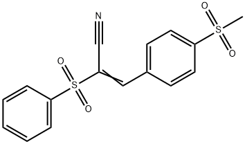 3-(4-(METHYLSULFONYL)PHENYL)-2-(PHENYLSULFONYL)PROP-2-ENENITRILE Struktur