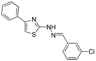 3-CHLOROBENZALDEHYDE (4-PHENYL-1,3-THIAZOL-2-YL)HYDRAZONE Struktur