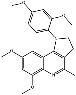 1-(2,4-DIMETHOXYPHENYL)-6,8-DIMETHOXY-4-METHYL-2,3-DIHYDRO-1H-PYRROLO[3,2-C]QUINOLINE Struktur