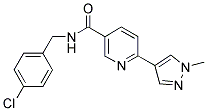 N-(4-CHLOROBENZYL)-6-(1-METHYL-1H-PYRAZOL-4-YL)NICOTINAMIDE Struktur