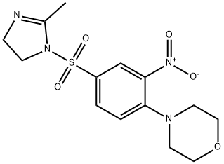 4-(4-[(2-METHYL-4,5-DIHYDRO-1H-IMIDAZOL-1-YL)SULFONYL]-2-NITROPHENYL)MORPHOLINE Struktur