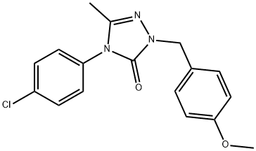 4-(4-CHLOROPHENYL)-2-(4-METHOXYBENZYL)-5-METHYL-2,4-DIHYDRO-3H-1,2,4-TRIAZOL-3-ONE Struktur