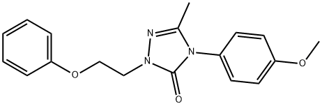 4-(4-METHOXYPHENYL)-5-METHYL-2-(2-PHENOXYETHYL)-2,4-DIHYDRO-3H-1,2,4-TRIAZOL-3-ONE Struktur