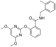 N-(2-METHYLBENZYL)-2-[(4,6-DIMETHOXYPYRIMIDIN-2-YL)OXY]BENZAMIDE Struktur