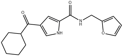 4-(CYCLOHEXYLCARBONYL)-N-(2-FURYLMETHYL)-1H-PYRROLE-2-CARBOXAMIDE Struktur