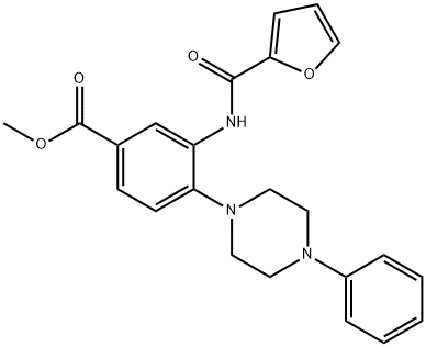 METHYL 3-[(2-FURYLCARBONYL)AMINO]-4-(4-PHENYLPIPERAZINO)BENZENECARBOXYLATE Struktur