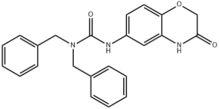 N,N-DIBENZYL-N'-(3-OXO-3,4-DIHYDRO-2H-1,4-BENZOXAZIN-6-YL)UREA Struktur