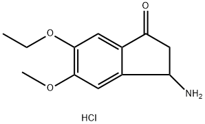 5-ETHOXY-6-METHOXY-3-OXO-1-INDANAMINIUM CHLORIDE Struktur