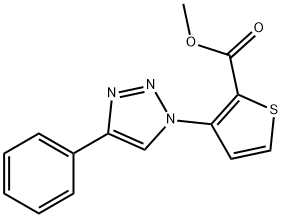 METHYL 3-(4-PHENYL-1H-1,2,3-TRIAZOL-1-YL)-2-THIOPHENECARBOXYLATE Struktur