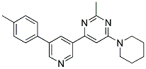 2-METHYL-4-[5-(4-METHYLPHENYL)PYRIDIN-3-YL]-6-PIPERIDIN-1-YLPYRIMIDINE Struktur