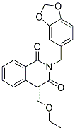 2-BENZO[1,3]DIOXOL-5-YLMETHYL-4-ETHOXYMETHYLENE-4H-ISOQUINOLINE-1,3-DIONE Struktur