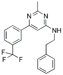 2-METHYL-N-(2-PHENYLETHYL)-6-[3-(TRIFLUOROMETHYL)PHENYL]PYRIMIDIN-4-AMINE Struktur