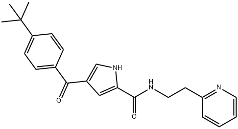 4-[4-(TERT-BUTYL)BENZOYL]-N-[2-(2-PYRIDINYL)ETHYL]-1H-PYRROLE-2-CARBOXAMIDE Struktur