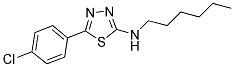 [5-(4-CHLORO-PHENYL)-[1,3,4]THIADIAZOL-2-YL]-HEXYL-AMINE Struktur