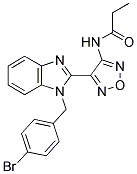 N-{4-[1-(4-BROMOBENZYL)-1H-BENZIMIDAZOL-2-YL]-1,2,5-OXADIAZOL-3-YL}PROPANAMIDE Struktur