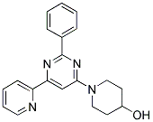 1-(2-PHENYL-6-PYRIDIN-2-YLPYRIMIDIN-4-YL)PIPERIDIN-4-OL Struktur