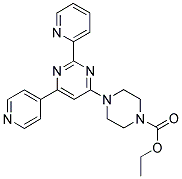 4-(6-PYRIDIN-4-YL-2-PYRIDIN-2-YL-PYRIMIDIN-4-YL)-PIPERAZINE-1-CARBOXYLIC ACID ETHYL ESTER Struktur