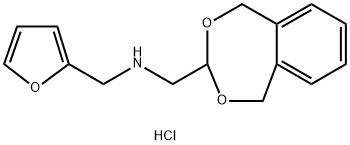 (5,9-DIHYDRO-6,8-DIOXA-BENZOCYCLOHEPTEN-7-YLMETHYL)-FURAN-2-YLMETHYL-AMINE HCL Struktur