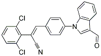 (Z)-2-(2,6-DICHLOROPHENYL)-3-[4-(3-FORMYL-1H-INDOL-1-YL)PHENYL]-2-PROPENENITRILE Struktur