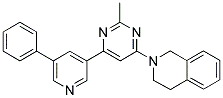 2-[2-METHYL-6-(5-PHENYL-PYRIDIN-3-YL)-PYRIMIDIN-4-YL]-1,2,3,4-TETRAHYDRO-ISOQUINOLINE Struktur