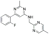 6-(2-FLUOROPHENYL)-2-METHYL-N-[(5-METHYLPYRIMIDIN-2-YL)METHYL]PYRIMIDIN-4-AMINE Struktur