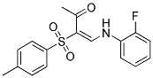 4-((2-FLUOROPHENYL)AMINO)-3-((4-METHYLPHENYL)SULFONYL)BUT-3-EN-2-ONE Struktur