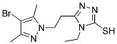 5-[2-(4-BROMO-3,5-DIMETHYL-PYRAZOL-1-YL)-ETHYL]-4-ETHYL-4H-[1,2,4]TRIAZOLE-3-THIOL Struktur