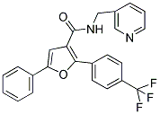 5-PHENYL-N-(PYRIDIN-3-YLMETHYL)-2-(4-(TRIFLUOROMETHYL)PHENYL)FURAN-3-CARBOXAMIDE Struktur