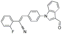 (Z)-2-(2-FLUOROPHENYL)-3-[4-(3-FORMYL-1H-INDOL-1-YL)PHENYL]-2-PROPENENITRILE Struktur