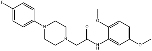 N-(2,5-DIMETHOXYPHENYL)-2-[4-(4-FLUOROPHENYL)PIPERAZINO]ACETAMIDE Struktur