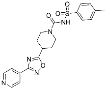 N-(4-(METHYLPHENYL)SULPHONYL)-4-[3-(PYRIDIN-4-YL)-1,2,4-OXADIAZOL-5-YL]PIPERIDINE-1-CARBOXAMIDE Struktur