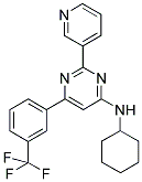 N-CYCLOHEXYL-2-PYRIDIN-3-YL-6-[3-(TRIFLUOROMETHYL)PHENYL]PYRIMIDIN-4-AMINE Struktur