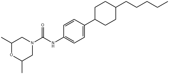 2,6-DIMETHYL-N-[4-(4-PENTYLCYCLOHEXYL)PHENYL]-4-MORPHOLINECARBOXAMIDE Struktur