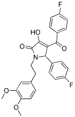 1-(3,4-DIMETHOXYPHENETHYL)-4-(4-FLUOROBENZOYL)-5-(4-FLUOROPHENYL)-3-HYDROXY-1H-PYRROL-2(5H)-ONE Struktur