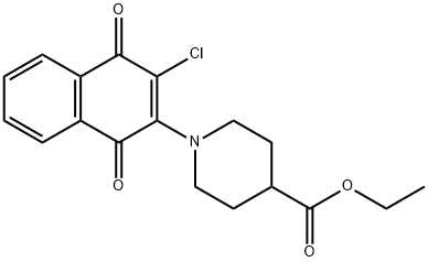 ETHYL 1-(3-CHLORO-1,4-DIOXO-1,4-DIHYDRO-2-NAPHTHALENYL)-4-PIPERIDINECARBOXYLATE Struktur