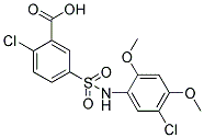 2-CHLORO-5-(5-CHLORO-2,4-DIMETHOXY-PHENYLSULFAMOYL)-BENZOIC ACID Struktur