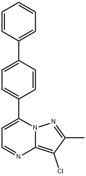 7-[1,1'-BIPHENYL]-4-YL-3-CHLORO-2-METHYLPYRAZOLO[1,5-A]PYRIMIDINE Struktur