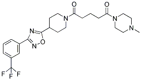 1-[1,5-DIOXO-5-(4-(3-(3-(TRIFLUOROMETHYL)PHENYL)-1,2,4-OXADIAZOL-5-YL)PIPERIDIN-1-YL)PENTYL]-4-METHYLPIPERAZINE Struktur