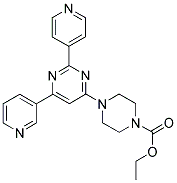 4-(6-PYRIDIN-3-YL-2-PYRIDIN-4-YL-PYRIMIDIN-4-YL)-PIPERAZINE-1-CARBOXYLIC ACID ETHYL ESTER Struktur