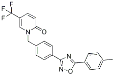 1-[4-[5-(4-METHYLPHENYL)-1,2,4-OXADIAZOL-3-YL]BENZYL]-5-(TRIFLUOROMETHYL)-2-PYRIDONE Struktur