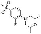 4-[2-FLUORO-4-(METHYLSULFONYL)PHENYL]-2,6-DIMETHYLMORPHOLINE Struktur