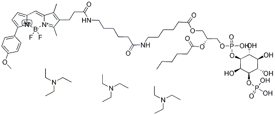 BODIPY(R) TMR-X C6-PHOSPHATIDYLINOSITOL 3-PHOSPHATE, TRIS(TRIETHYLAMMONIUM) SALT Struktur