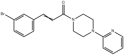 3-(3-BROMOPHENYL)-1-[4-(2-PYRIDINYL)PIPERAZINO]-2-PROPEN-1-ONE Struktur