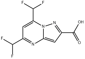 5,7-BIS-DIFLUOROMETHYL-PYRAZOLO[1,5-A]PYRIMIDINE-2-CARBOXYLIC ACID Struktur