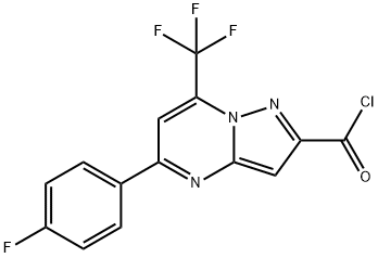 5-(4-FLUORO-PHENYL)-7-TRIFLUOROMETHYL-PYRAZOLO[1,5-A]PYRIMIDINE-2-CARBONYL CHLORIDE Struktur